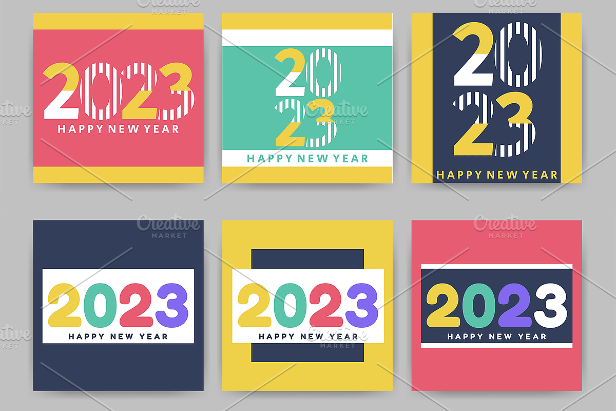 Vector card 2023 Happy New Year, an Object Graphic by KartInnka (Photo 1 of 5)