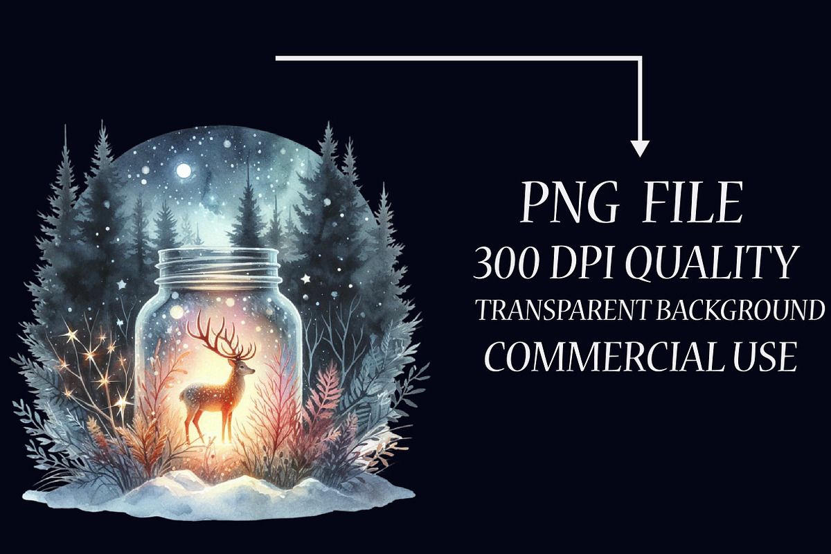 Christmas Magic Jars Clipart Bundle, an Illustration by Libby Wishes (Photo 3 of 7)
