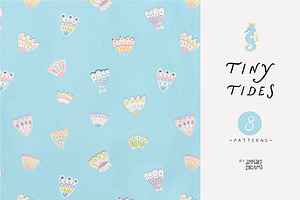 TINY TIDES. Seamless Patterns, a Pattern Graphic by annartdreams