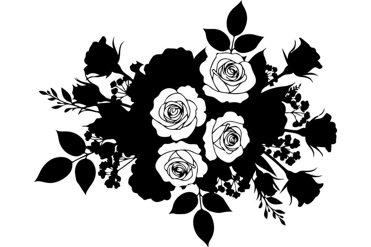 Wedding Flower Bouquet Silhouette, an Object Graphic by Creativeshirt (Photo 5 of 20)