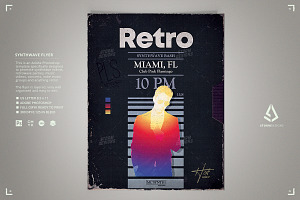 Retrowave Flyer 1980s VHS Tape