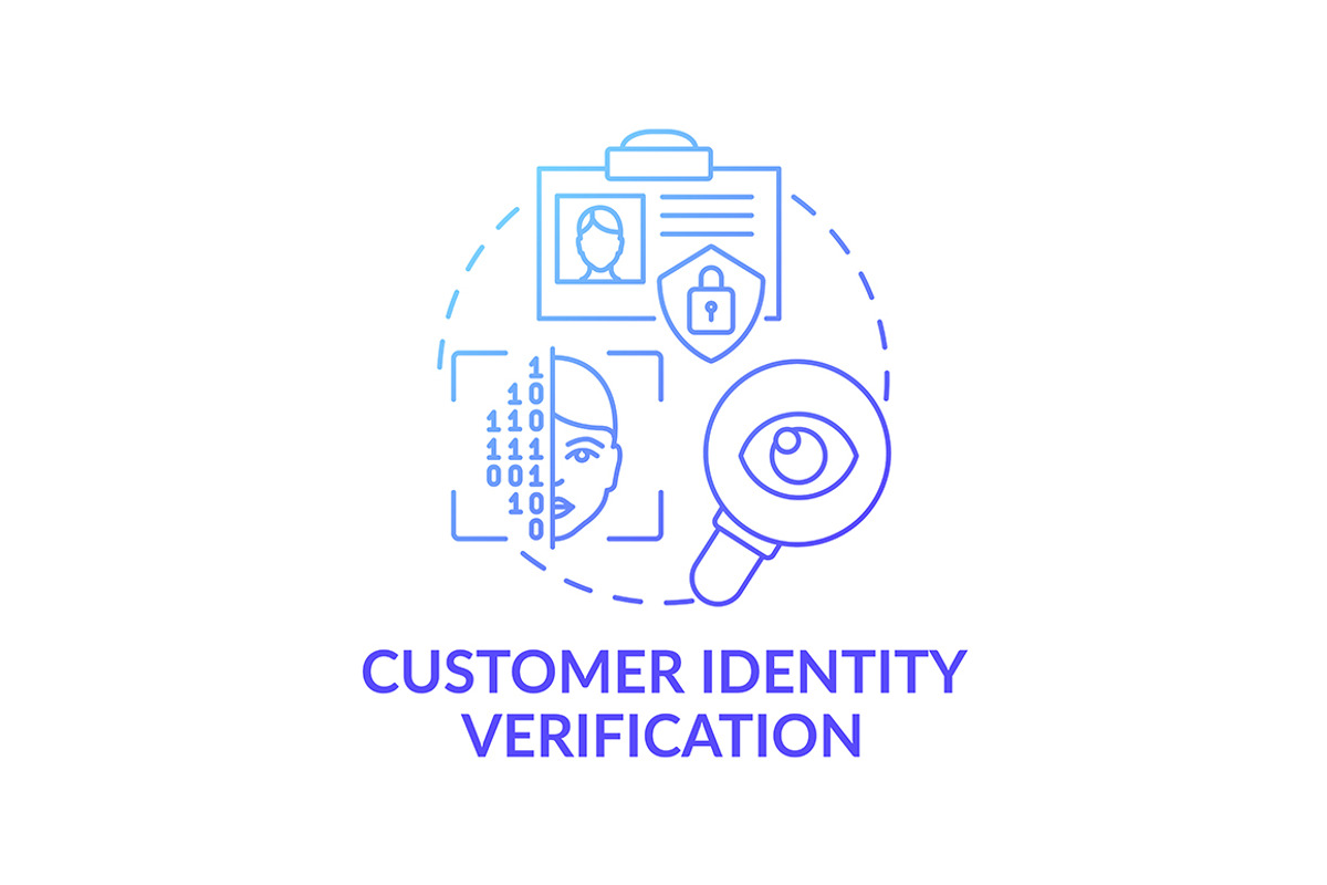 Customer identity verification icon, an Outline Icon by IMG Visuals
