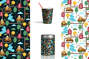 Cartoon Patterns - Clip Art Set