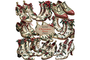 Christmas Shoes Clipart PDF, an Illustration by Memories By Lea (Thumbnail 1 of 7)