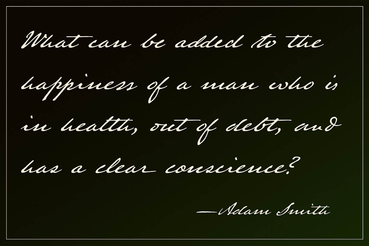 Austin Pen, an 1800s script font. preview 3