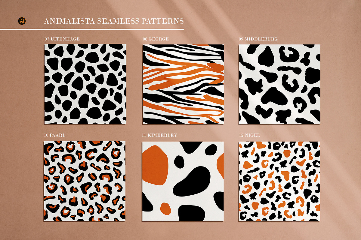 Animalista - patterns collection, a Pattern Graphic by Madiwaso (Photo 4 of 8)