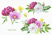 Florals watercolor set, an Illustration by Elegantia (Thumbnail 7 of 11)
