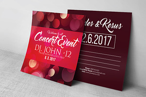 Concert Event Invitaion Post Card