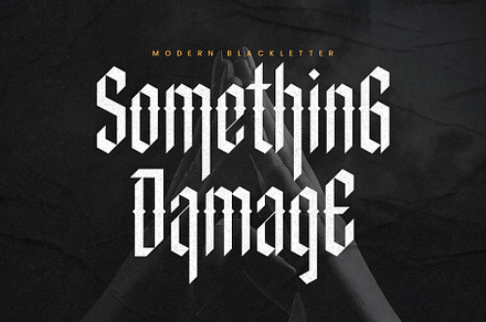 Something Damage - Blackletter, a Blackletter Font by Novitype