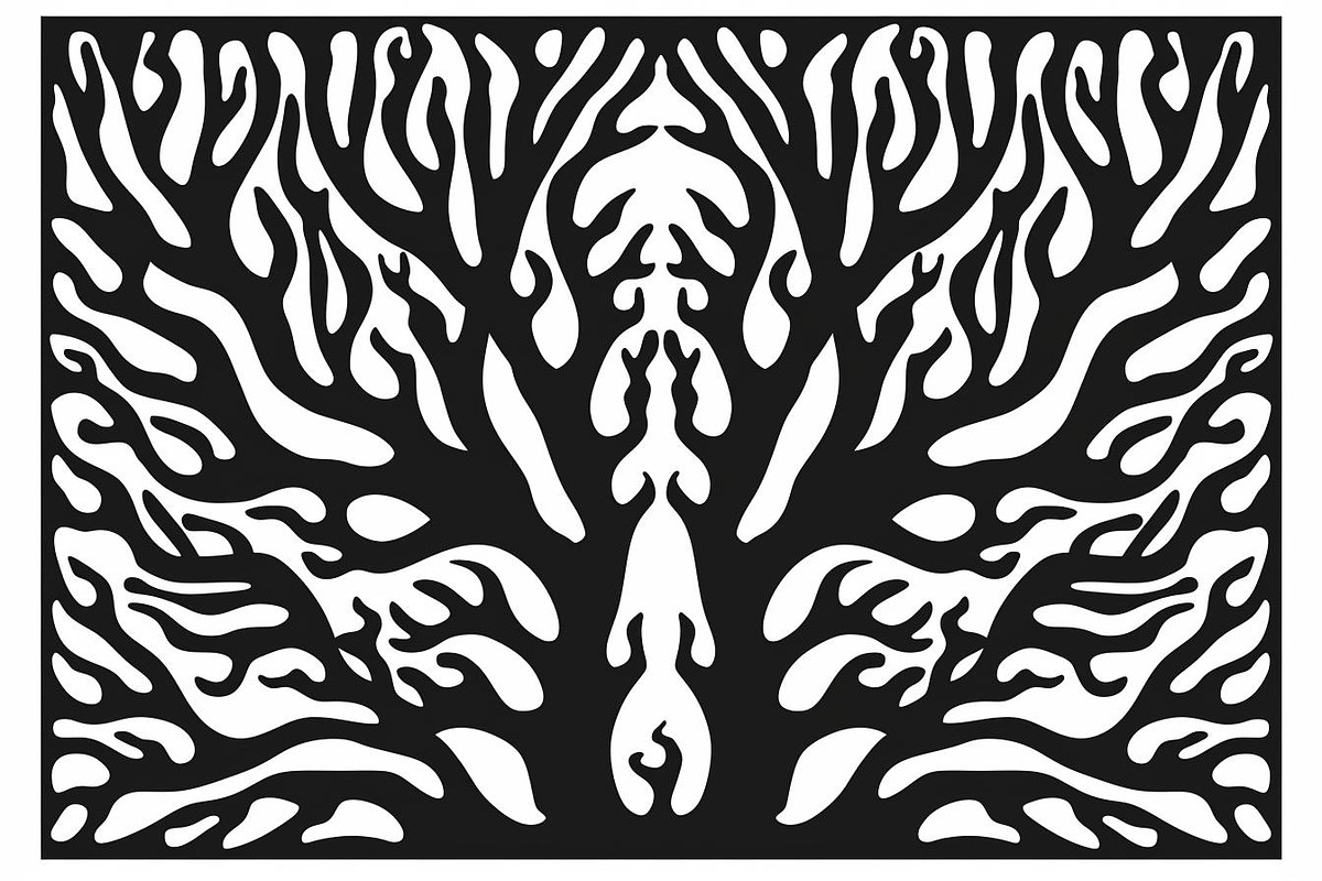 Nature Pattern Silhouette Files, an Illustration by hafijul (Photo 5 of 9)