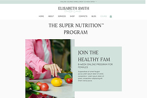 Health And Wellness Website Template