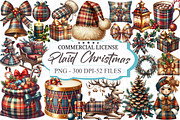 Luxury Plaid Christmas Clipart, an Illustration by designcity5 (Thumbnail 1 of 5)