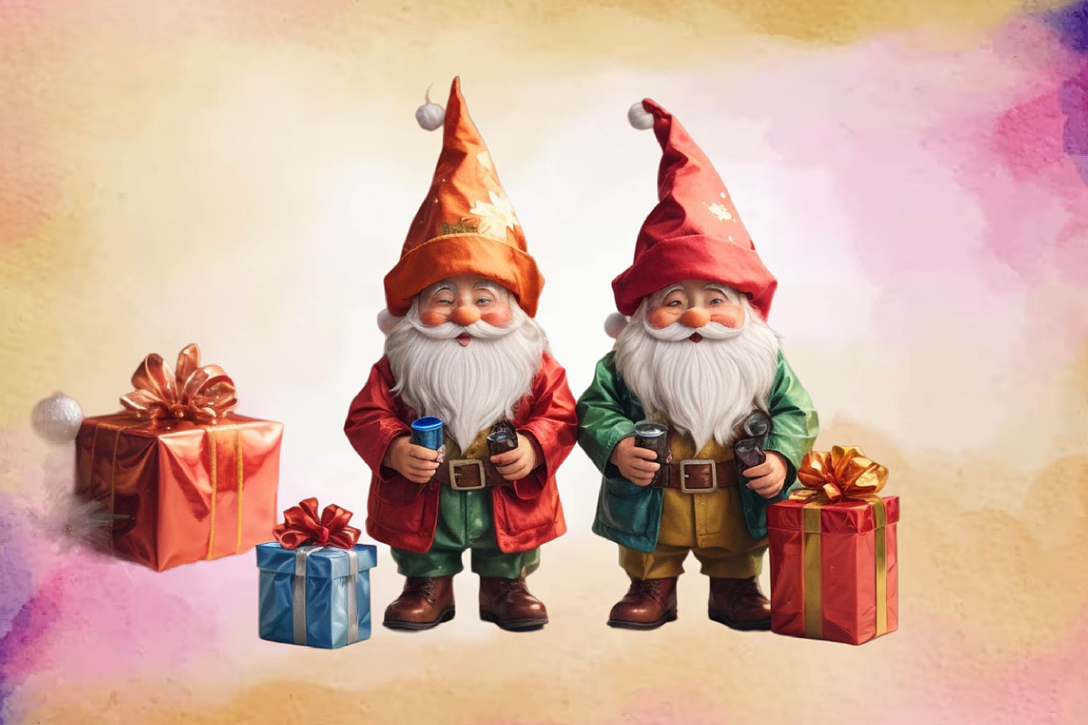 Cute Christmas Gnome Clipart Bundle, a Seasonal Illustration by Craft Nest (Photo 5 of 5)