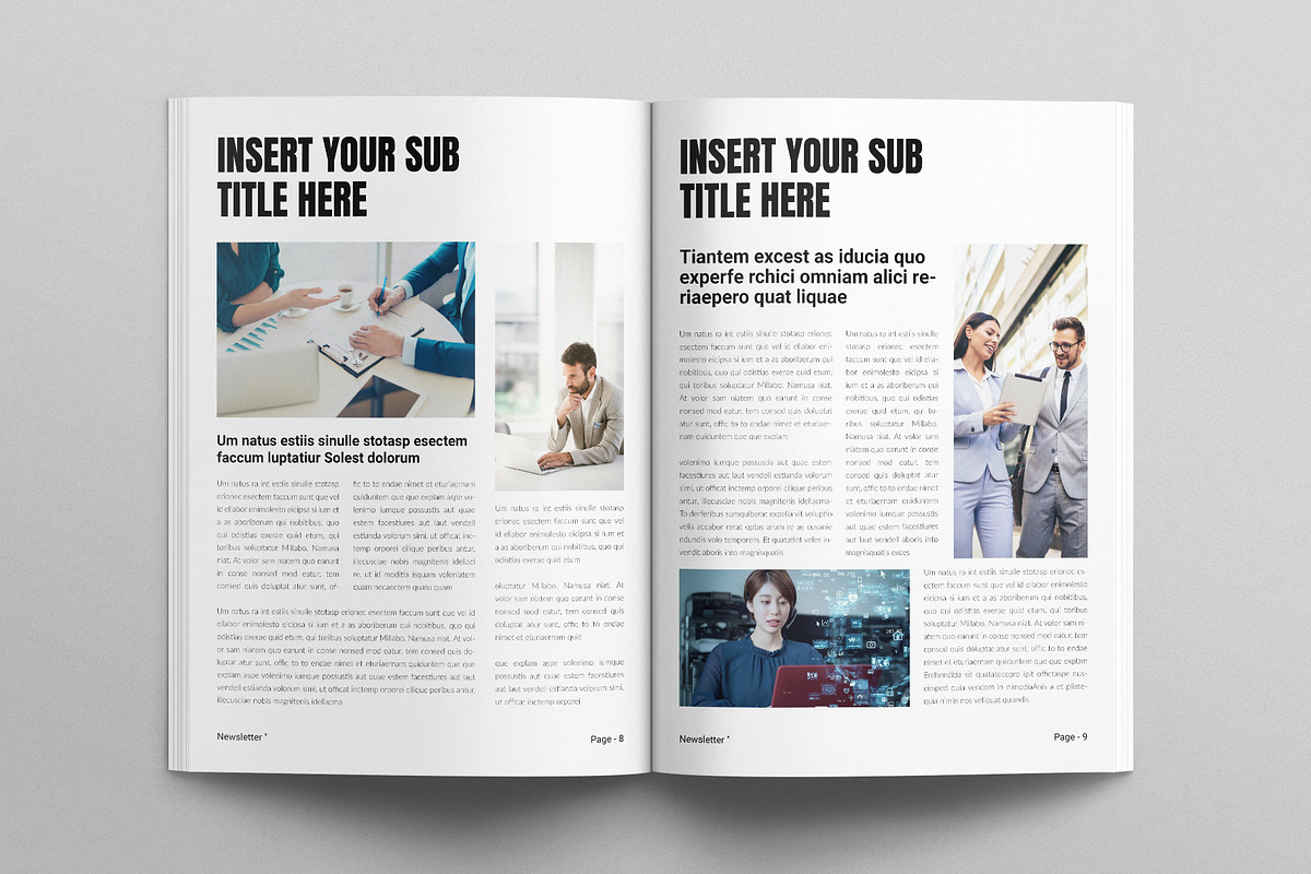 Newsletter Template, a Brochure Template by E-Type (Photo 4 of 7)