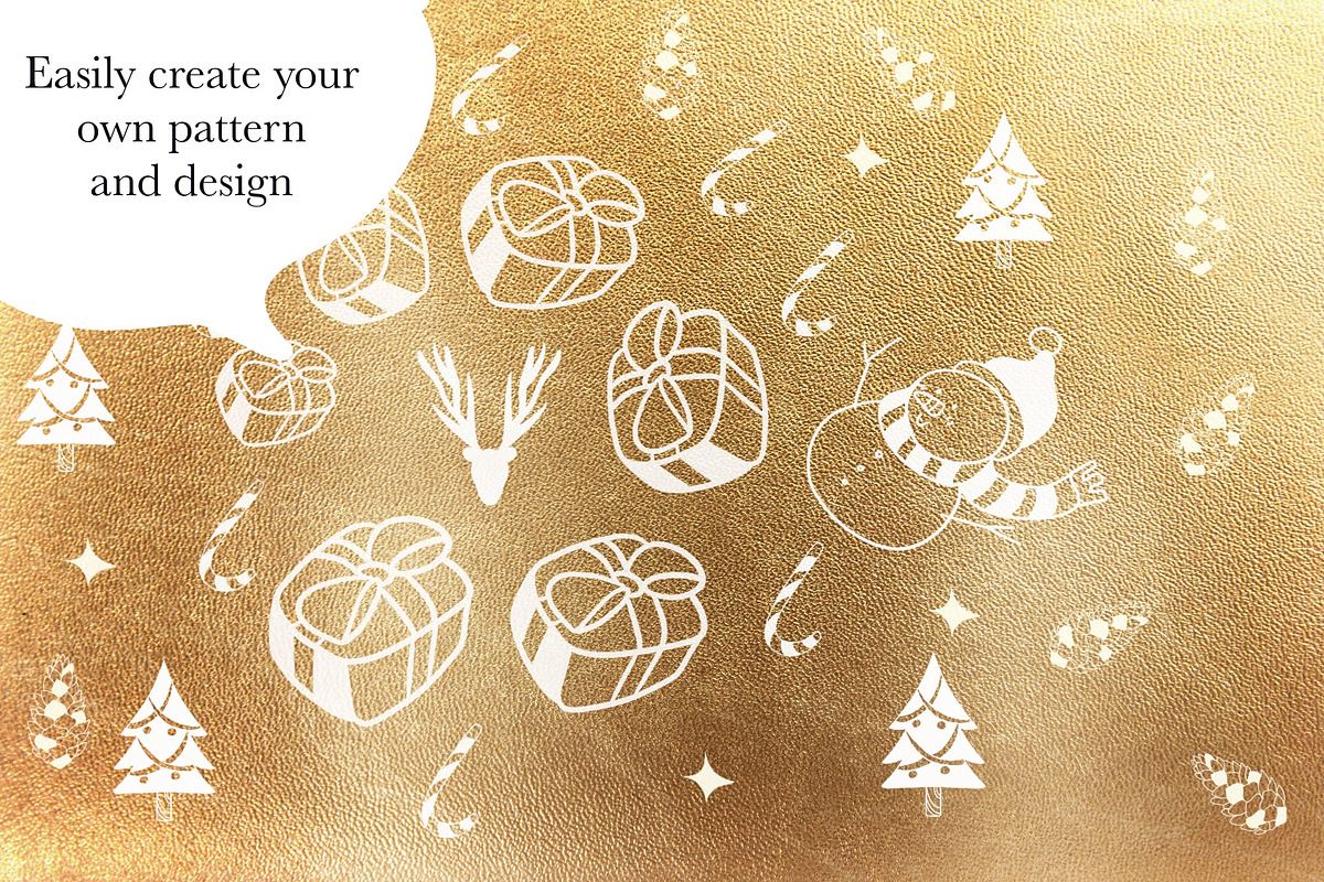 Christmas procreate stamp brush set, a Brush Add-On by Meisanmui (Photo 2 of 6)