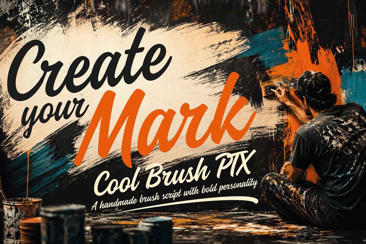 Cool Brush PTX — Brush Font, a Script Font by vectalex (Photo 3 of 7)