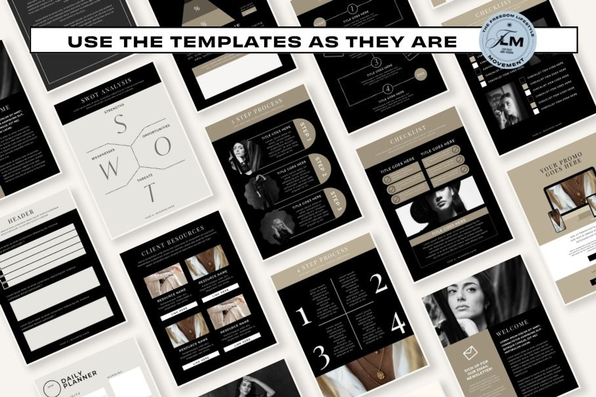 60 Page Lead Magnet - Noir Luxe, a Social Media Template by Freedom Business Shop (Photo 7 of 10)