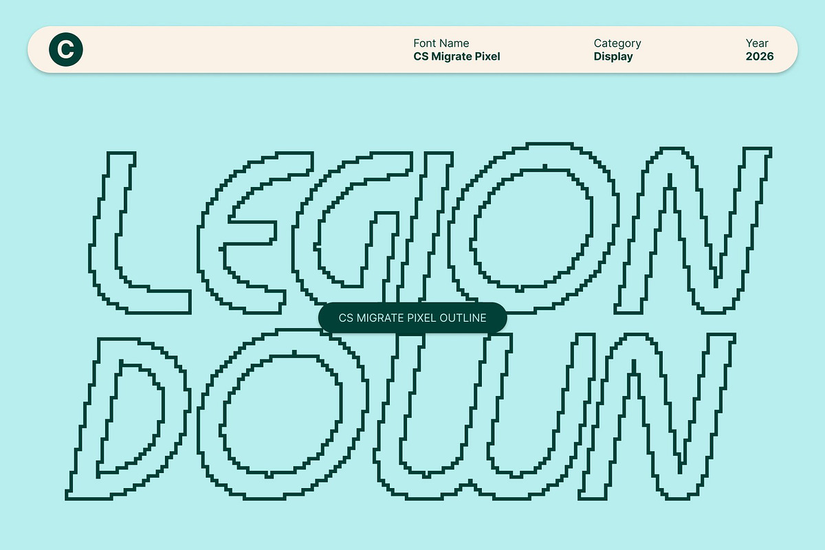 CS Migrate Pixel, a Sans Serif Font by Craft Supply Co. (Photo 2 of 8)