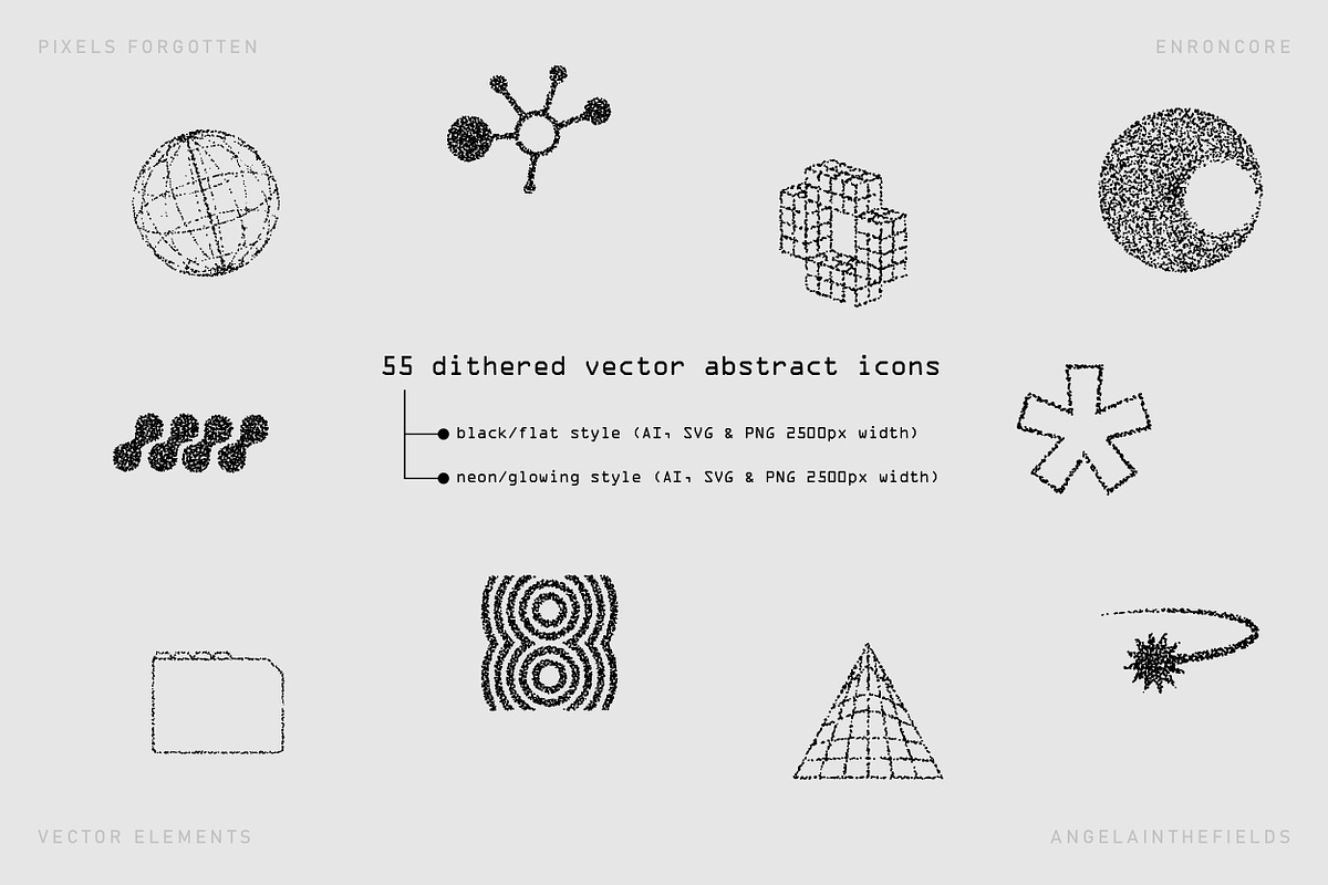 Dithered Retro Vector Graphics, an Object Graphic by angelainthefields (Photo 7 of 11)