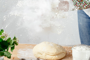 Female Hands Clapping Flour Splash, a Food & Drink Photo by Andriana Syvanych