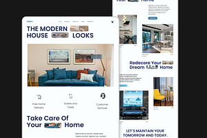 Interior Design Website Landing Page