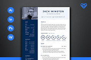 PRO Resume 3, a Resume Template by ikono.me (Thumbnail 1 of 6)