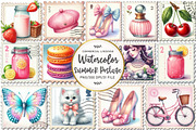 Coquette Summer Postage Stamp, an Illustration by OK Design (Thumbnail 1 of 5)