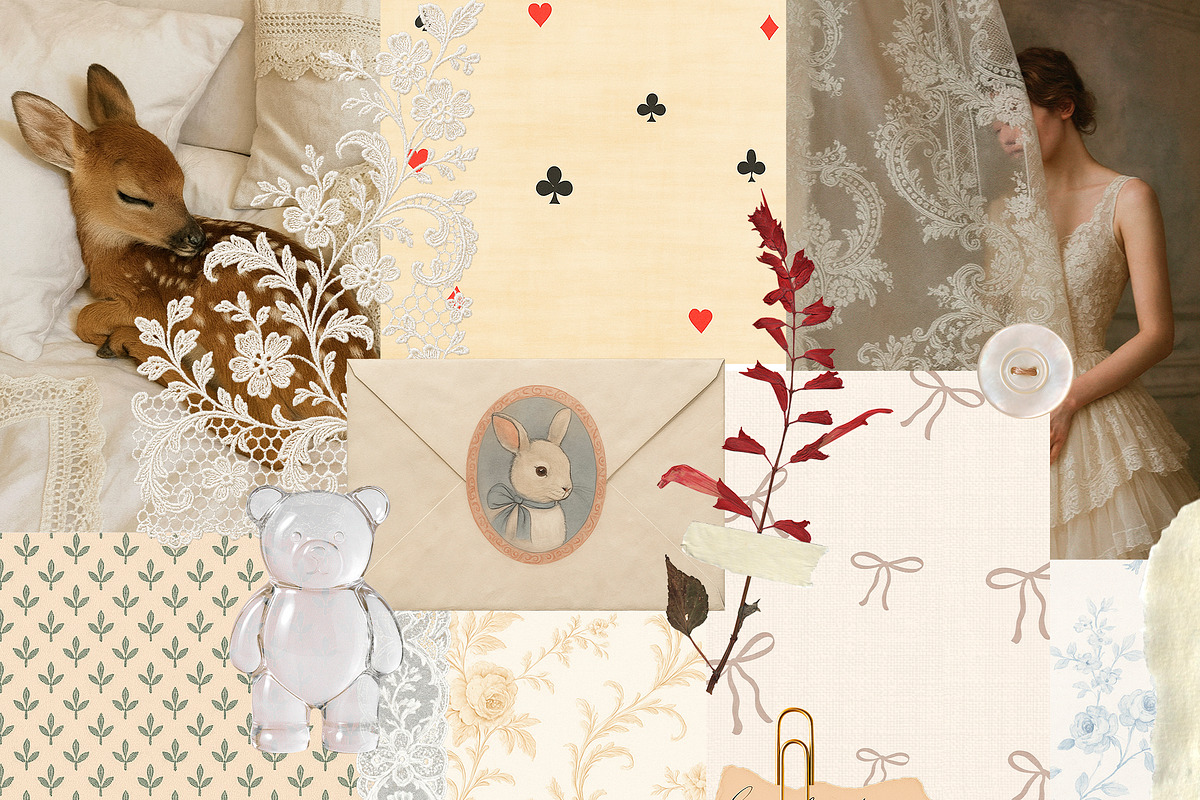 4 in 1: Romantic Archive Bundle, a Texture Graphic by Lidberia (Photo 6 of 9)