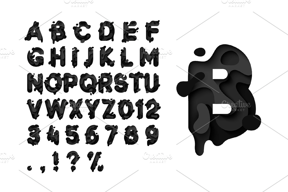 PAPER style OTF-SVG Font preview 6