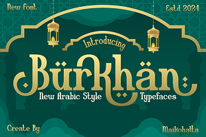Burkhan - Arabic Style Typeface, a Handwritten Font by MaikoHatta