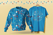 Christmas Denim Vector Collection, a Seasonal Illustration by YuNa (Thumbnail 2 of 8)