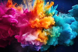 Colorful powder explosion, a Holiday Photo by AlyaAnd