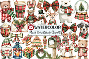Red Green Plaid Christmas Clipart, an Illustration by Rose Art (Thumbnail 1 of 7)