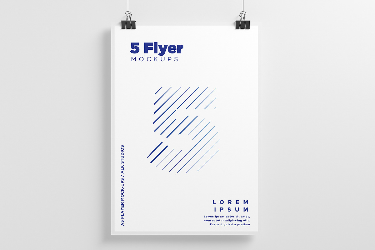 A5 Flyer Mock-Ups, a Print Template by AlkStudio (Photo 2 of 13)
