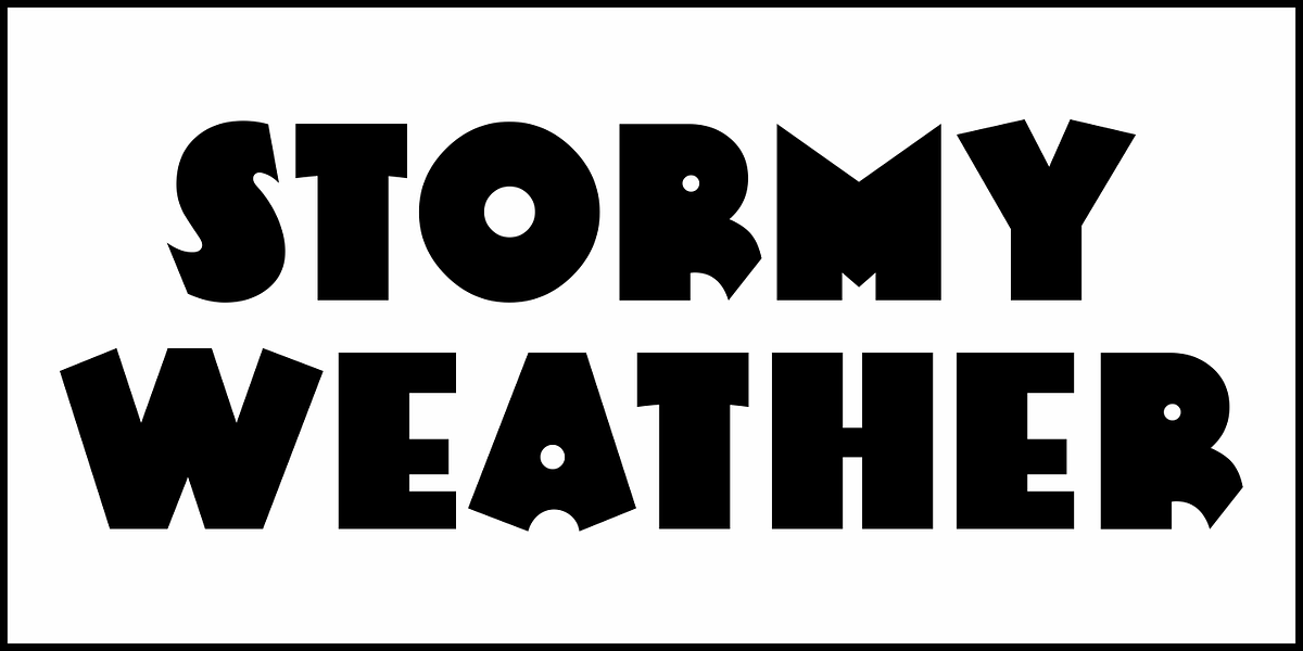 Stormy Weather JNL, a Sans Serif Font by Jeff Levine Fonts (Photo 2 of 5)