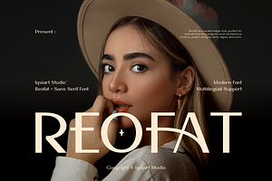 Reofat - Brand Logo Font, a Sans Serif Font by Iqsiart Studio