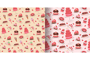 Bakery pattern featuring desserts