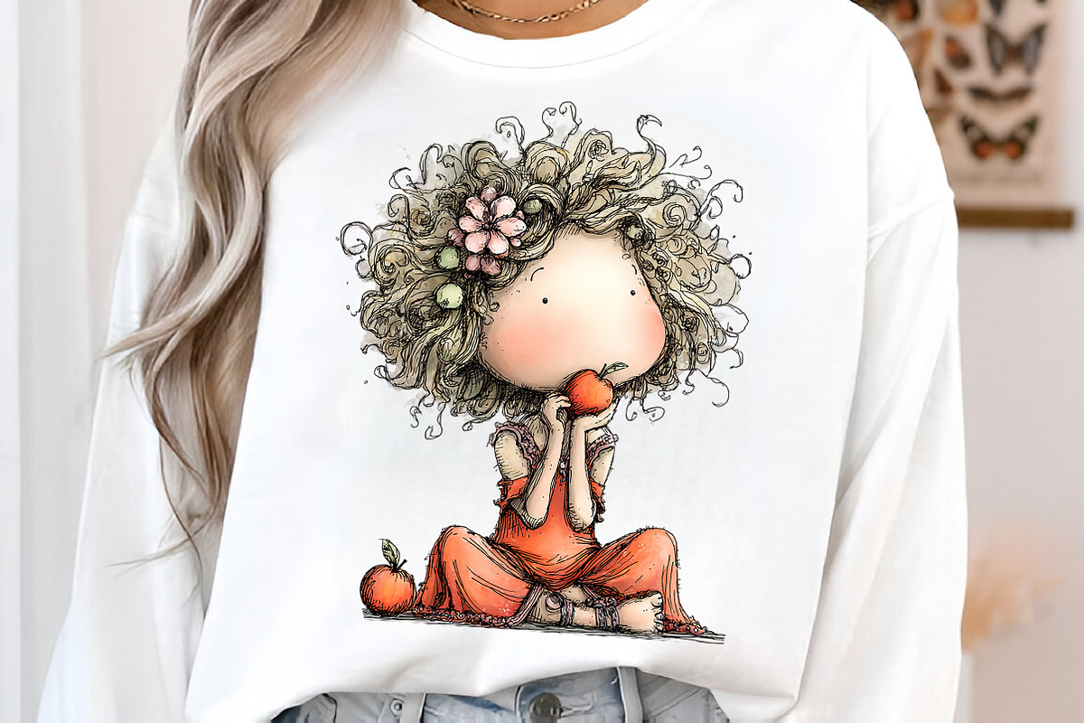 Watercolor Summer Fruit Girls Clipar, an Illustration by SinaCreation (Photo 3 of 3)