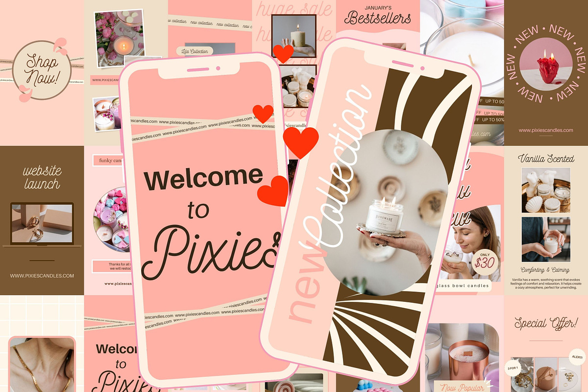 Chic Candle Instagram Story Template, a Social Media Template by Hell Yeah Designs (Photo 3 of 6)