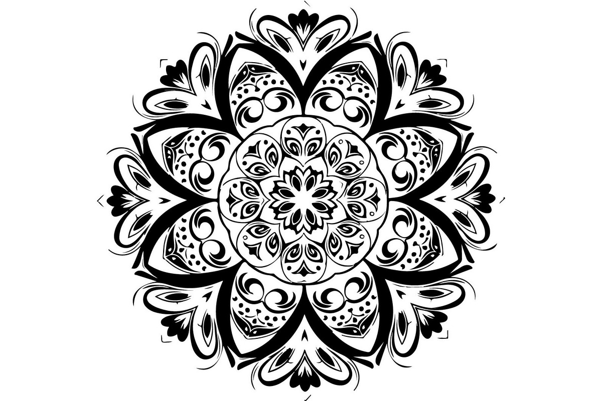 Vintage Floral Mandala Bundle, a Decorative Illustration by Designer_Momina (Photo 6 of 20)