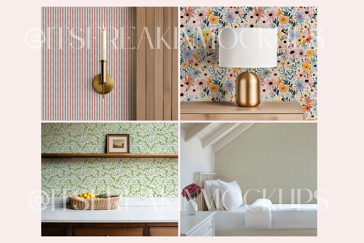 25 Wallpaper Mockup Bundle, a Household Mockup by ItsFreakinMockups (Photo 5 of 10)