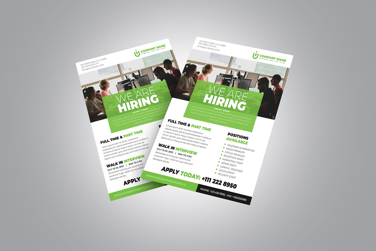 Job Vacancy Flyer Template, a Flyer Template by Designscozy (Photo 4 of 5)