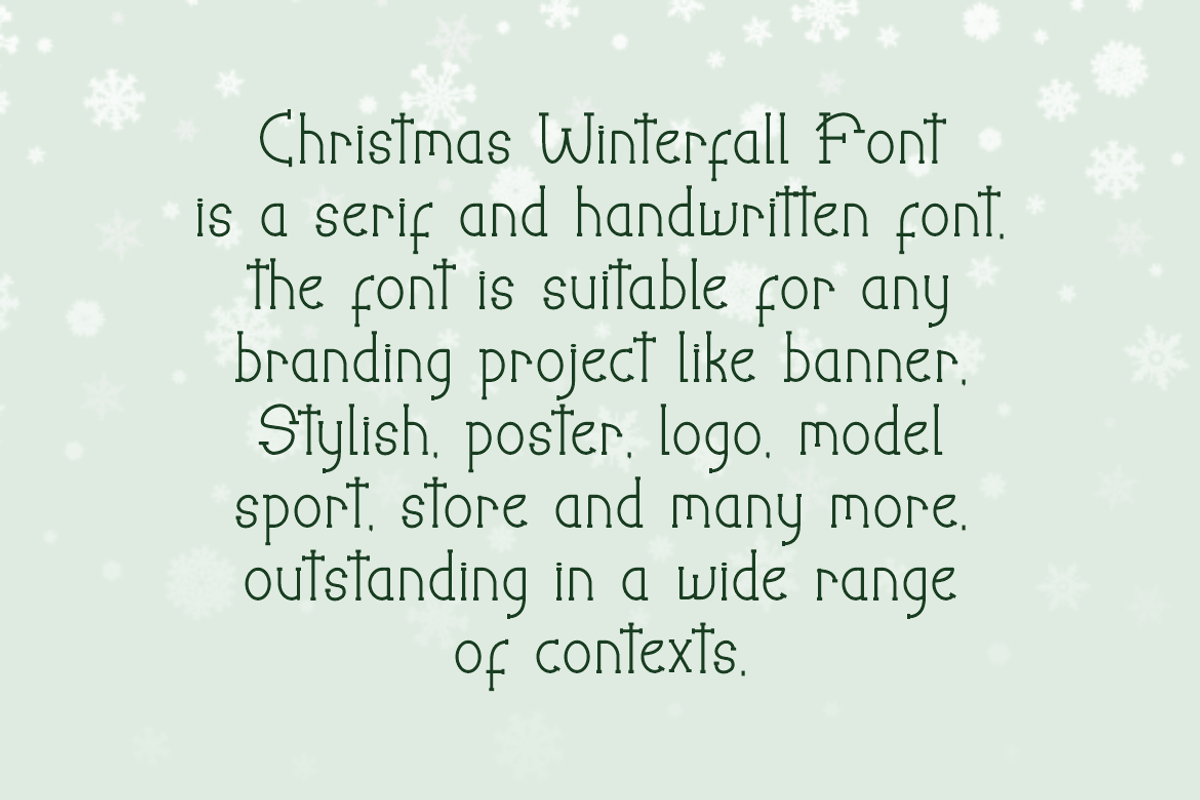 Christmas Winterfall, a Serif Font by QR Design Studio (Photo 7 of 9)