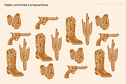 Western Vibes Clipart Bundle, an Object Illustration by ClayStudio (Thumbnail 5 of 8)