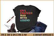 Civil Engineer Man Myth Legend SVG, a Work Illustration by Handy Arts Studio (Thumbnail 2 of 3)