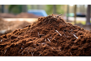 organic brown mulch ai generated, a Background Photo by pikepicture