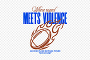 Rugby Flaming Ball T-Shirt Design, a Sport Illustration by shaondesigns (Thumbnail 2 of 6)