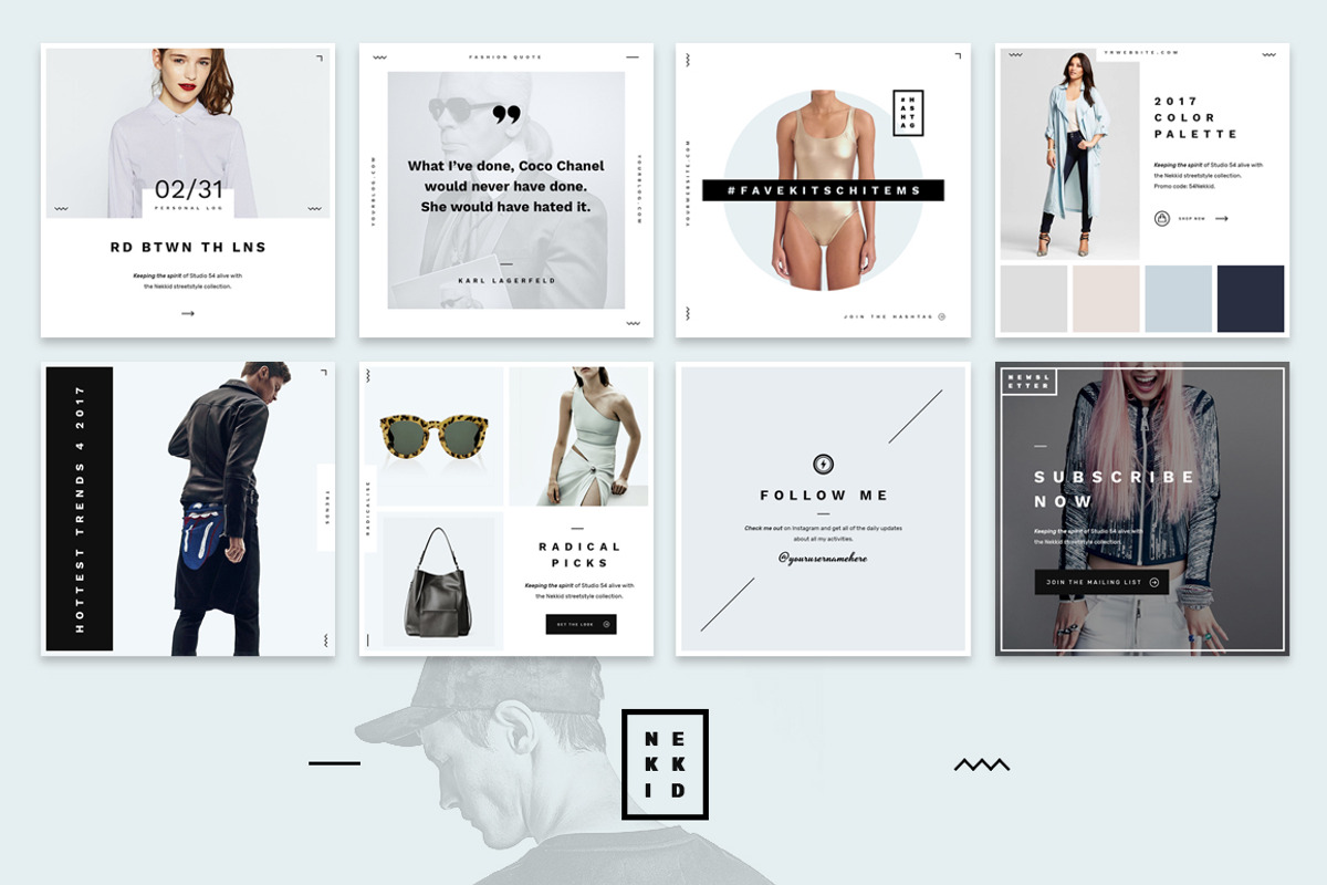 Nekkid - Social Media Booster Pack, a Social Media Template by NordWood (Photo 5 of 9)