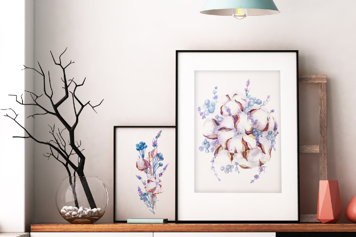 Lavender and cotton watercolor set, a Decorative Illustration by artabramova (Photo 9 of 10)