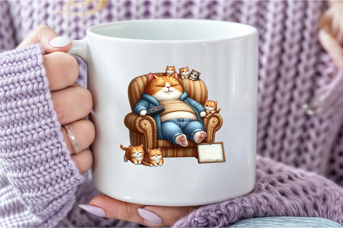 Funny Cat Mother's Day Clipart, an Animal Illustration by DreamCafeArt (Photo 6 of 6)